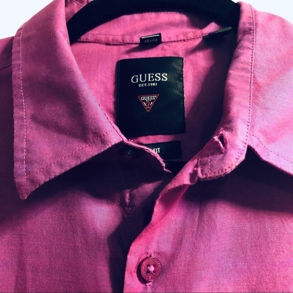 Guess 17 3/4” Size Small Slim Fit Tailored Mens Shirt - Picture 5 of 14